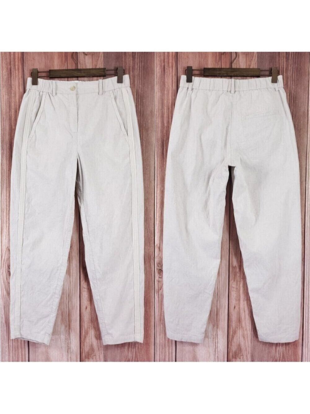 Annette Gortz Womens Size 36 Franz 34110 Linen Blend Pants Trousers White Beige